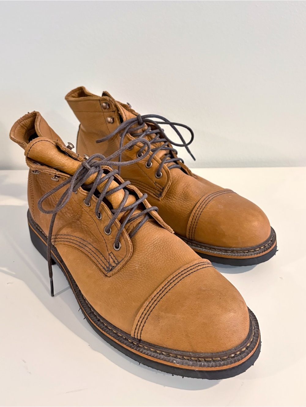 Wolverine || Jenson Lace Up Leather Boots Brown Tan 11.5